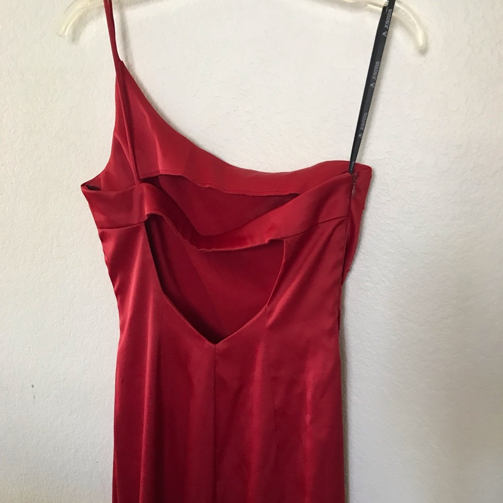 Sexy red one strap slit maxi dress - Picture 5 of 7